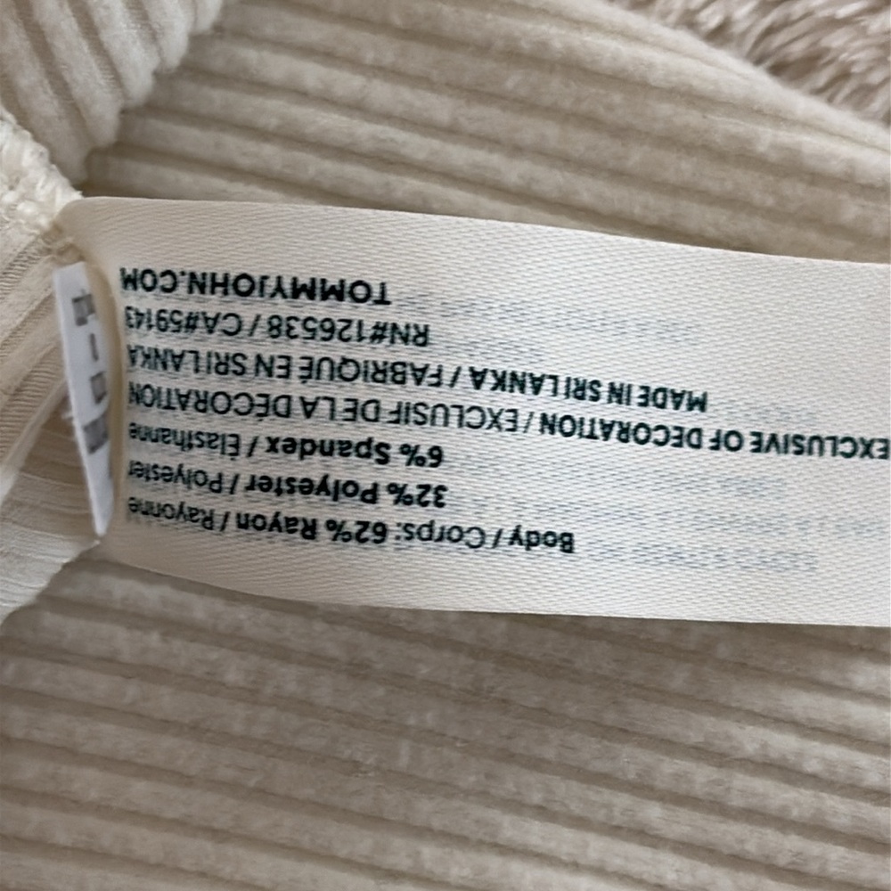 NWOT Tommy John 3 pc-Cream Sweatshirt(S) Black/White pants(S) Green pants(M) - Picture 12 of 12